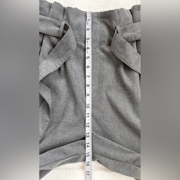 H&M Women’s Paper Bag Waist Trousers Belted Size 6 - Picture 10 of 11